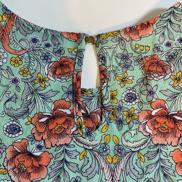 Label by Rachel Rachel Roy Sleeveless Floral Top with Front Tie at Waist Size M - Picture 7 of 9